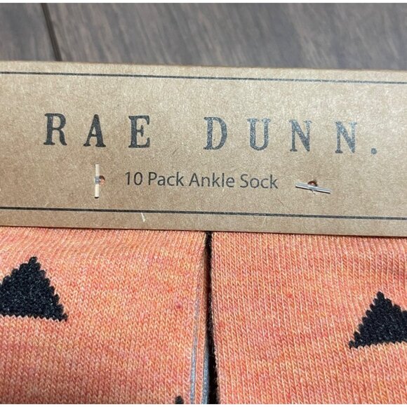Rae Dunn 10-Pack Ankle Socks Halloween Pumpkin Faces Size S/M Polyester - Picture 2 of 6